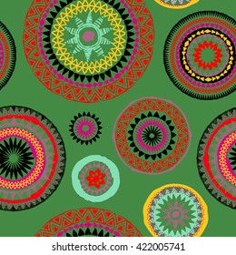 Mandala. Abstract round ornament seamless vector pattern