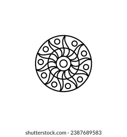 mandala abstract simple flat design