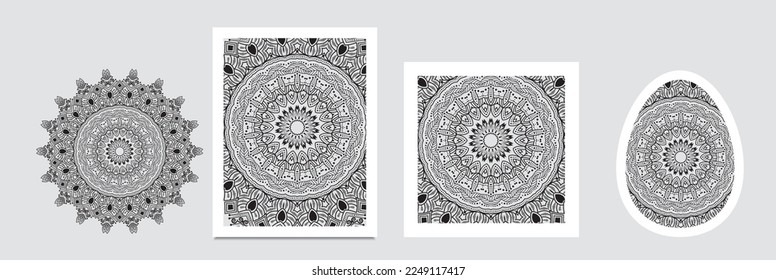 Mandala, abstract tibetan flower background. Indian medallion pattern. Vintage bohemian design. Art henna ornament