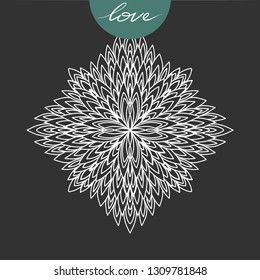 Mandala abstract vector circle floral ornamental border. Lace pattern design. ornament on background. Vector ornamental border frame. Can be used for banner, web design, wedding cards and others.