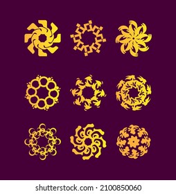 mandala abstract vector icon with fresh style