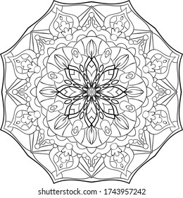 Mandala / Adult Coloring Book / Ethnic Pattern / Antistress Pattern