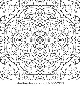 Mandala / Adult Coloring Book / Zentangle / Tattoo / Indian Pattern