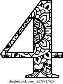 Mandala for adult coloring book,coloring page,print on product, laser cut, paper cut and so on. Vector illustration.

