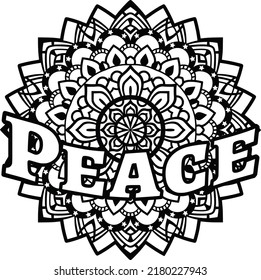 Mandala for adult coloring book,coloring page,print on product.