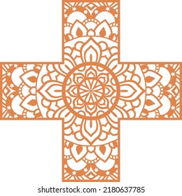 Mandala for adult coloring book,coloring page,print on product, laser cut, paper cut and so on. Vector illustration.

