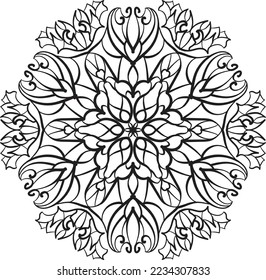 Mandala adult coloring peaceful relaxation 