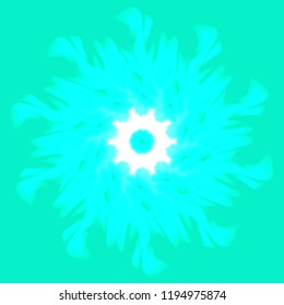 Mandala amazing charming magic abstract object glow splash motion.