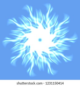 Mandala amazing charming magic abstract object glow splash motion.