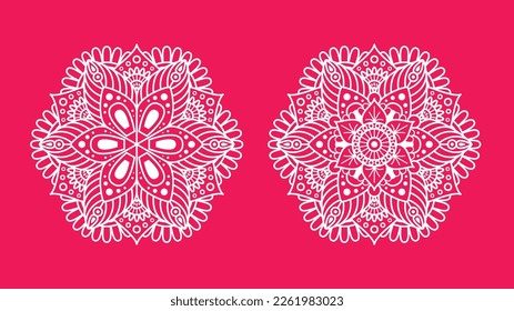Mandala Antike Dekorationselemente. Handgezeichnet Hintergrund. Islamische, arabische, indische, ottomanische Motive. Mandalas Vektor EPS