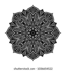 Mandala. Arabesque. Round pattern. Vector illustration.