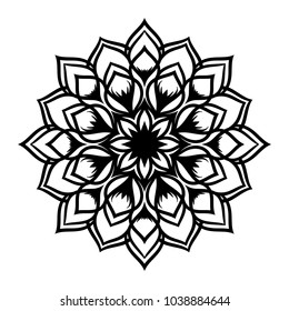 Mandala. Arabesque. Round pattern. Vector illustration.