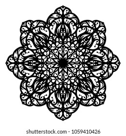 Mandala. Arabesque. Round pattern. Vector illustration.