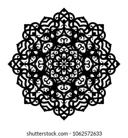 Mandala. Arabesque. Round pattern. Vector illustration.