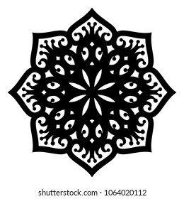 Mandala. Arabesque. Round pattern. Vector illustration.
