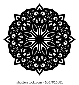 Mandala Arabesque Round Pattern Vector Illustration Stock Vector ...