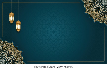 mandala arabic Islamic ramadan kareem eid mubarak ornament background. Translation. "Muslim fasting month and celebration day after fasting."