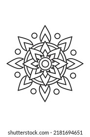 Mandala Arrows Coloring Pages Simple Illustration