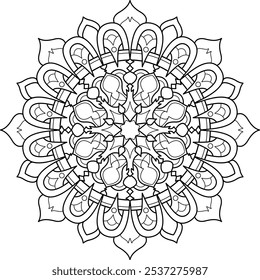 Mandala Art Beautiful Pattern  Decorations and Emotion Therapy Relaxation 