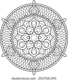 Mandala Art Beautiful Pattern Relaxation and Emotion Therapy