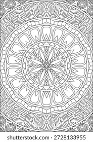 Arte Mandala Para Iniciantes Desenho Fácil E Simples Clipart Incolor Vetor Contorno
