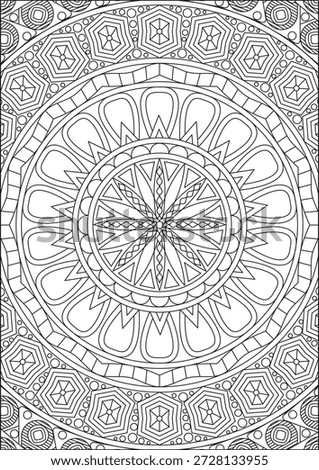 Mandala Art For Beginners Easy And Simple Drawing Colorless Clipart Outline Vector