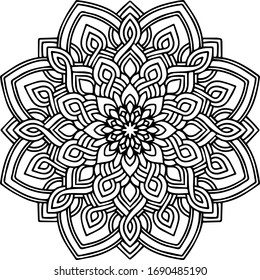 Mandala Art can be used for artwork decoration, coloring or tattoo design.
