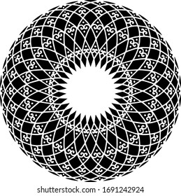 Mandala Art can be used for artwork decoration, coloring or tattoo design.
