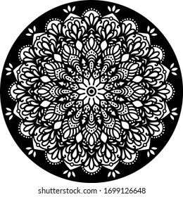 Mandala Art can be used for artwork decoration, coloring or tattoo design.

