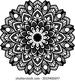 Mandala Art can be used for artwork decoration, coloring or tattoo design.