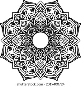 Mandala Art can be used for artwork decoration, coloring or tattoo design.
