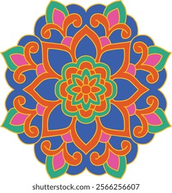 Mandala art can be used for stickers, wallpaper, tattoos