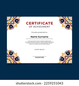 Mandala Art Certificate Template Design