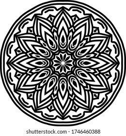 Mandala-Kunst oder Rundmuster zur Dekoration