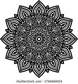 Mandala-Kunst oder Rundmuster zur Dekoration