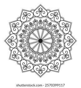 Mandala art or circular pattern for decoration, art geometric mandala logo design illustration, Circular pattern mandala art decoration elements