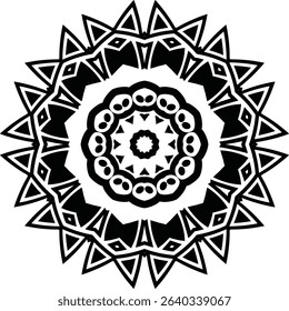 Mandala Art Circular Pattern in the Form of a Mandala Decorative Ornament in Ethnic Oriental Style.