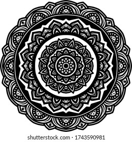 Mandala Kunst oder Rundmuster für die Seitendekoration