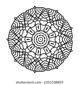 Mandala Art pour un livre de coloriage. Décorations rondes et propres. Motif oriental, illustration Vectorielle Page de manuel de coloriage. Motif circulaire en mandala pour le henné, le mehndi, le tatouage, la décoration.