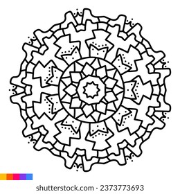Mandala Art for Coloring Book. Clean Decorative round ornament. Oriental pattern, Vector illustration Coloring book page. Circular pattern in form of mandala for Henna, Mehndi, tattoo, decoration.