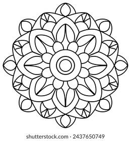 Mandala Art für Malbuch, einfach und einfach Mandala Art
