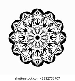Mandala Art para colorear página y fondo