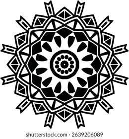 Mandala Art Coloring Pages Circular Pattern in the Form of a Mandala Decorative Ornament in Ethnic Oriental Style.