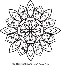 Mandala arte para colorir livro, Mandala arte biik vetor ilustração