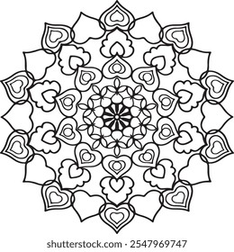 Mandala arte para colorir livro, Mandala arte biik vetor ilustração