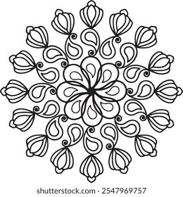 Mandala arte para colorir livro, Mandala arte biik vetor ilustração