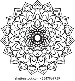 Mandala arte para colorir livro, Mandala arte biik vetor ilustração