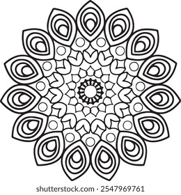 Mandala arte para colorir livro, Mandala arte biik vetor ilustração