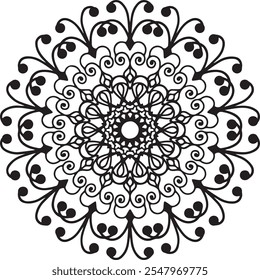 Mandala arte para colorir livro, Mandala arte biik vetor ilustração