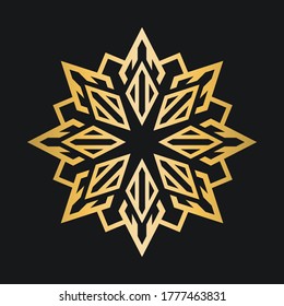 Diseño vectorial de adorno decorativo de arte de Mandala 
